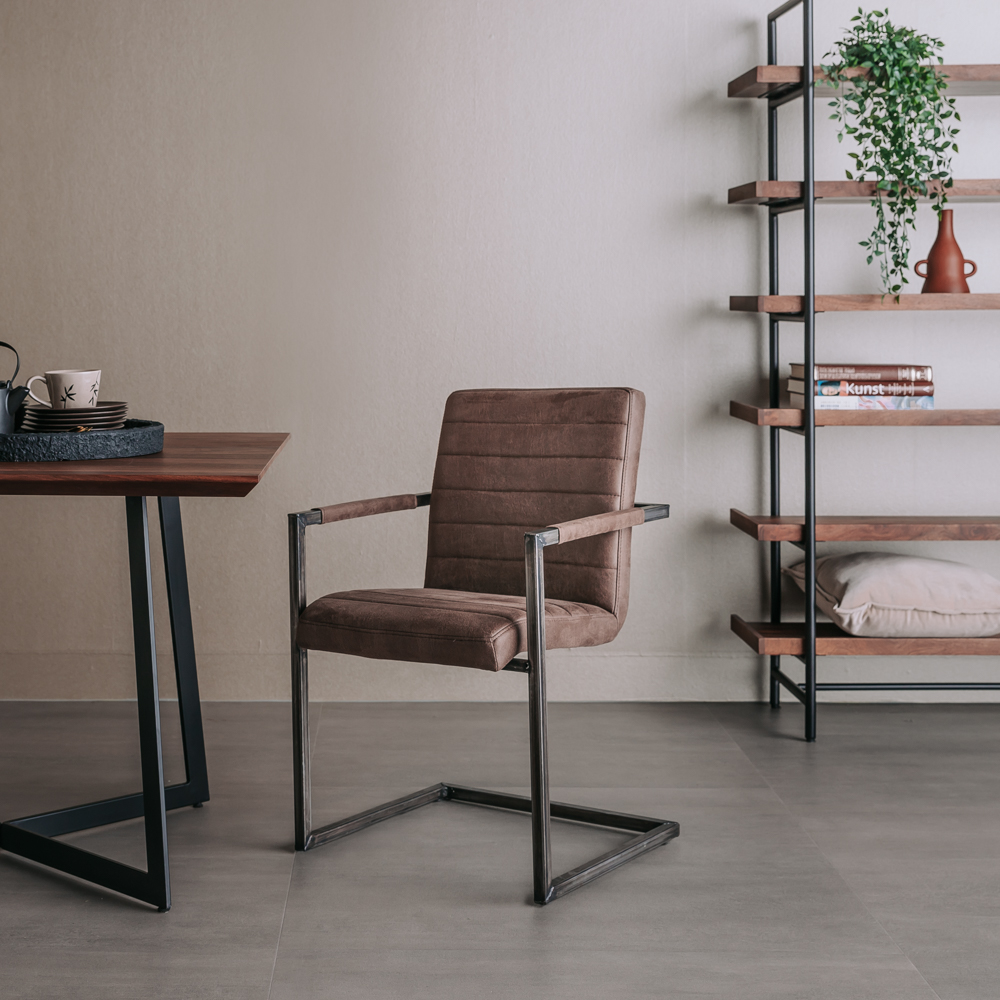 Armlehnstuhl ROCCA Esszimmer Stuhl mit Metallfuß
