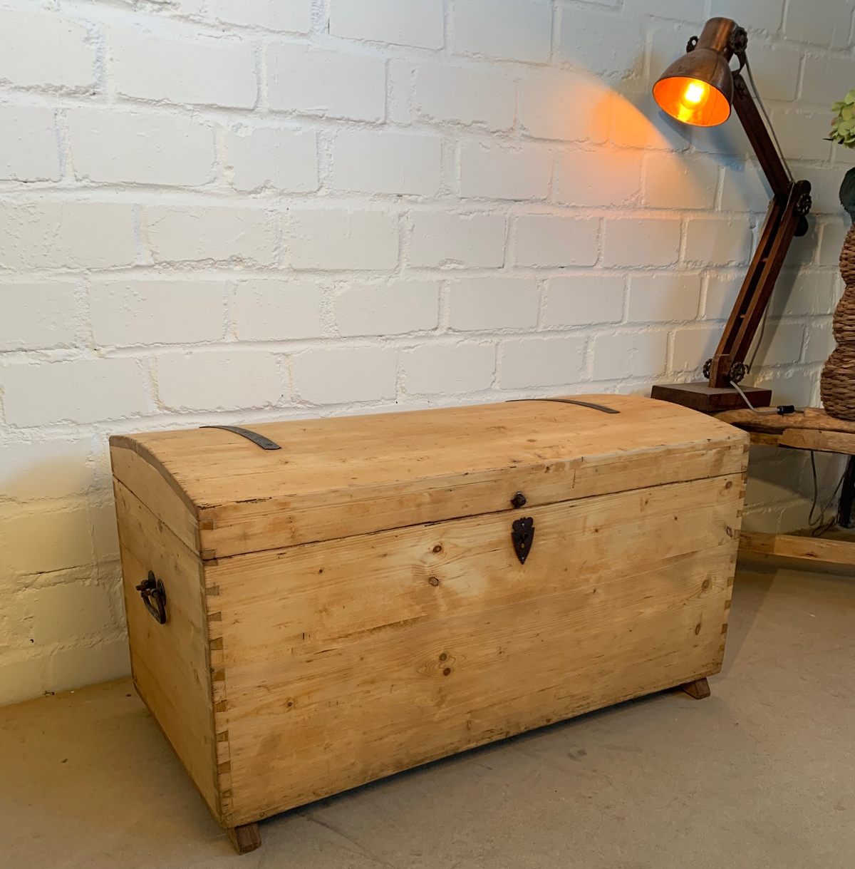 Biedermeier Truhe Weichholz