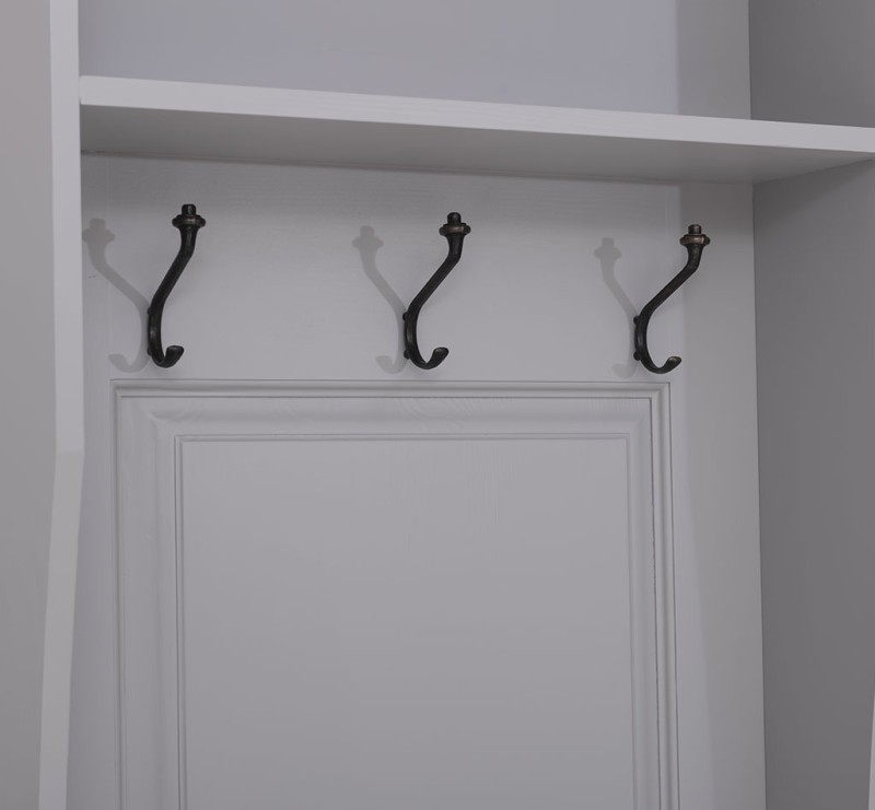 Garderobe mit Kleiderhacken - 80 cm grau