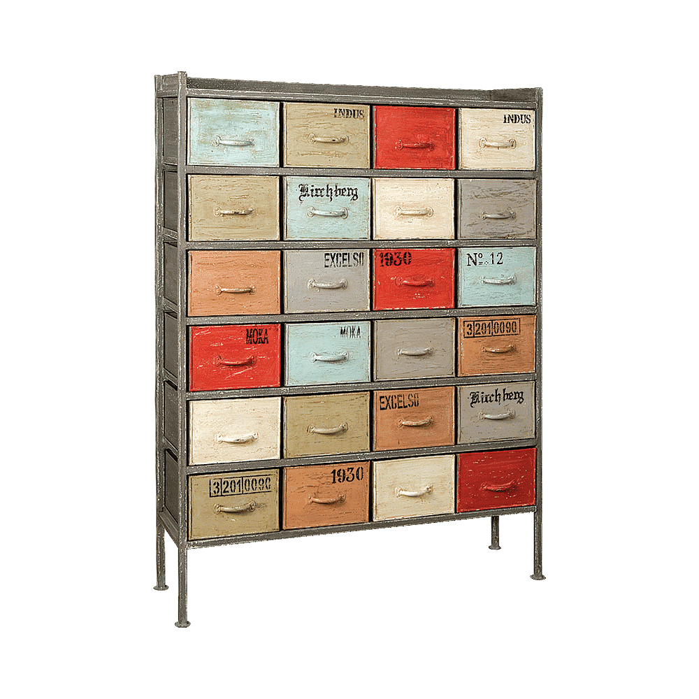 Renew Kommode bunt im Vintage Look