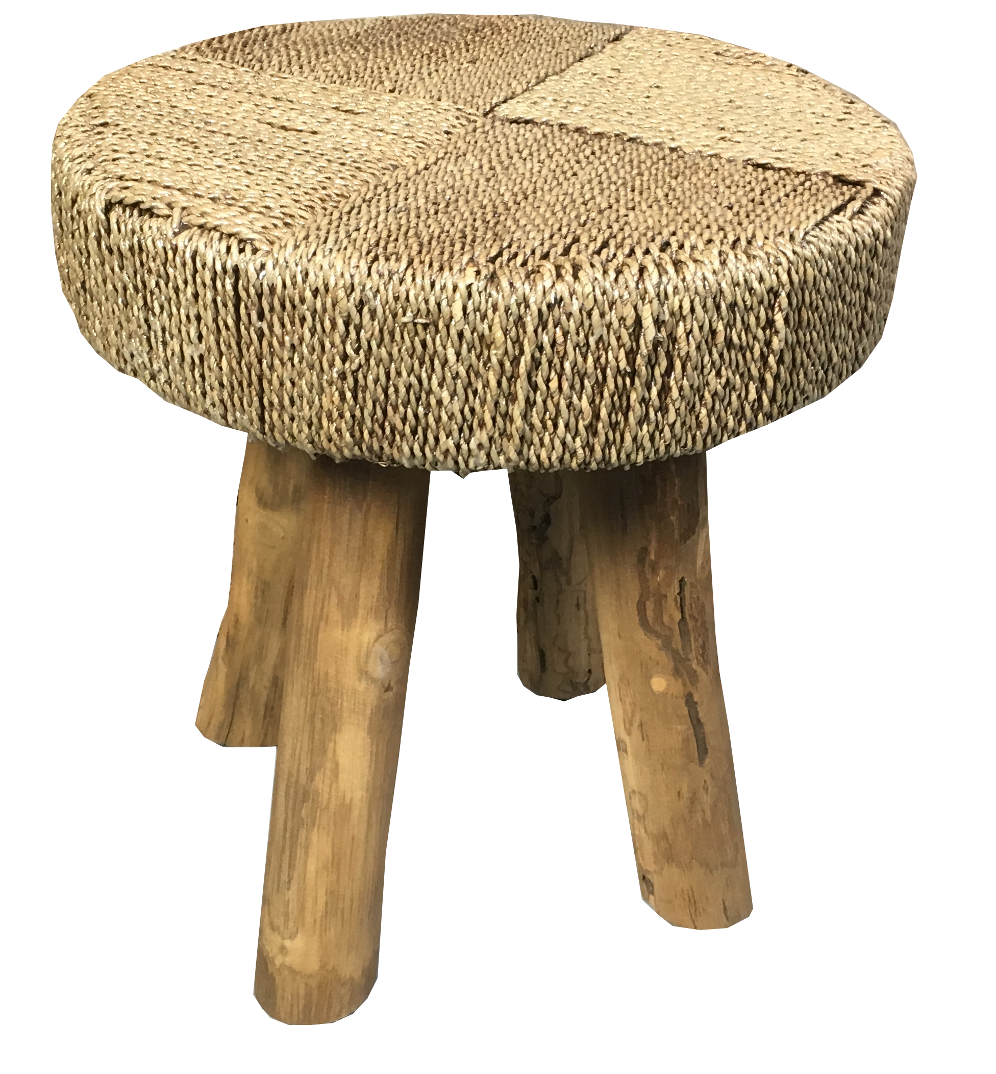 Hocker Wasserhyazinthe aus massivem  Teakholz